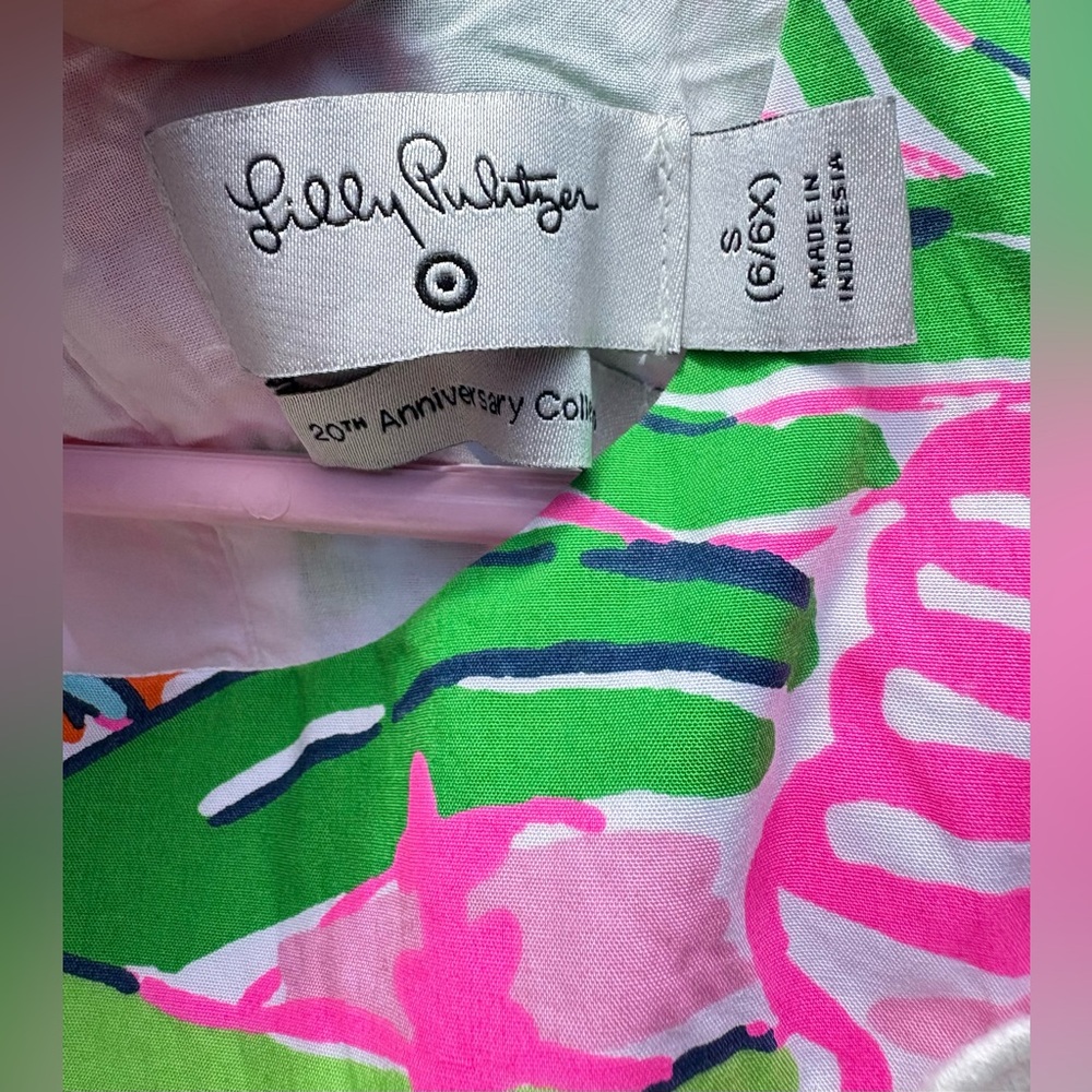 Lily Pulitzer Girls’ Floral Print Dress with Lace Detail - Picture 5 of 7